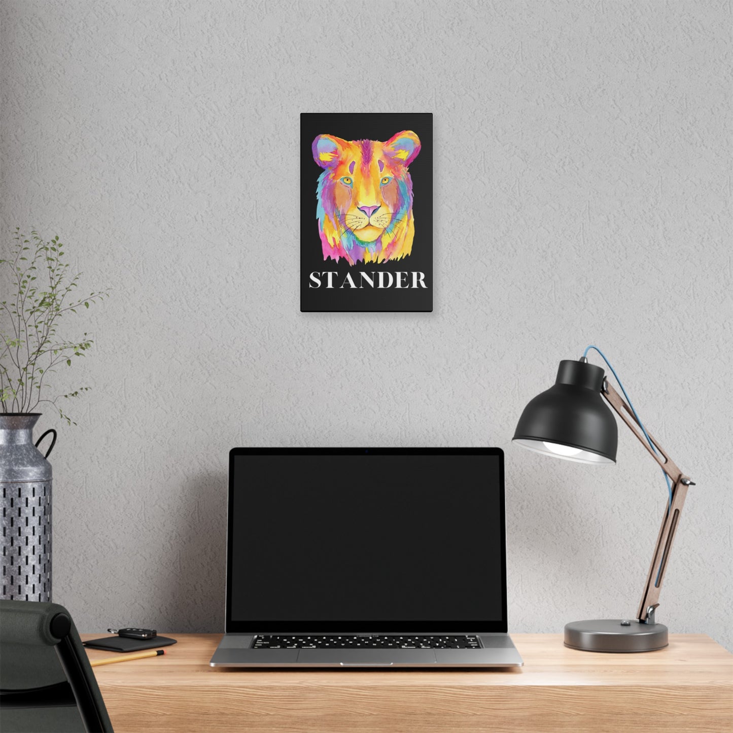 "Lion Stander" Polyester Canvas
