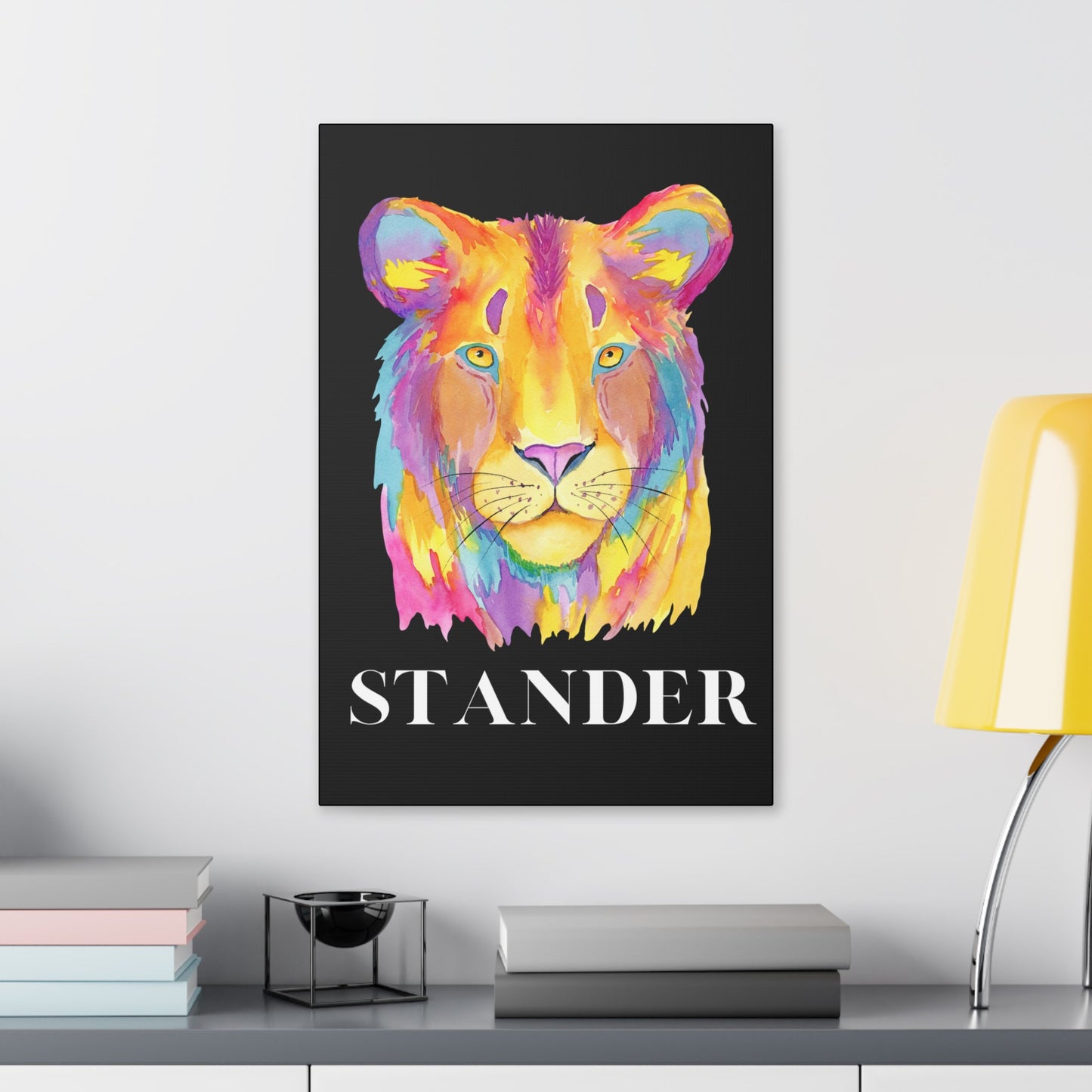 "Lion Stander" Polyester Canvas