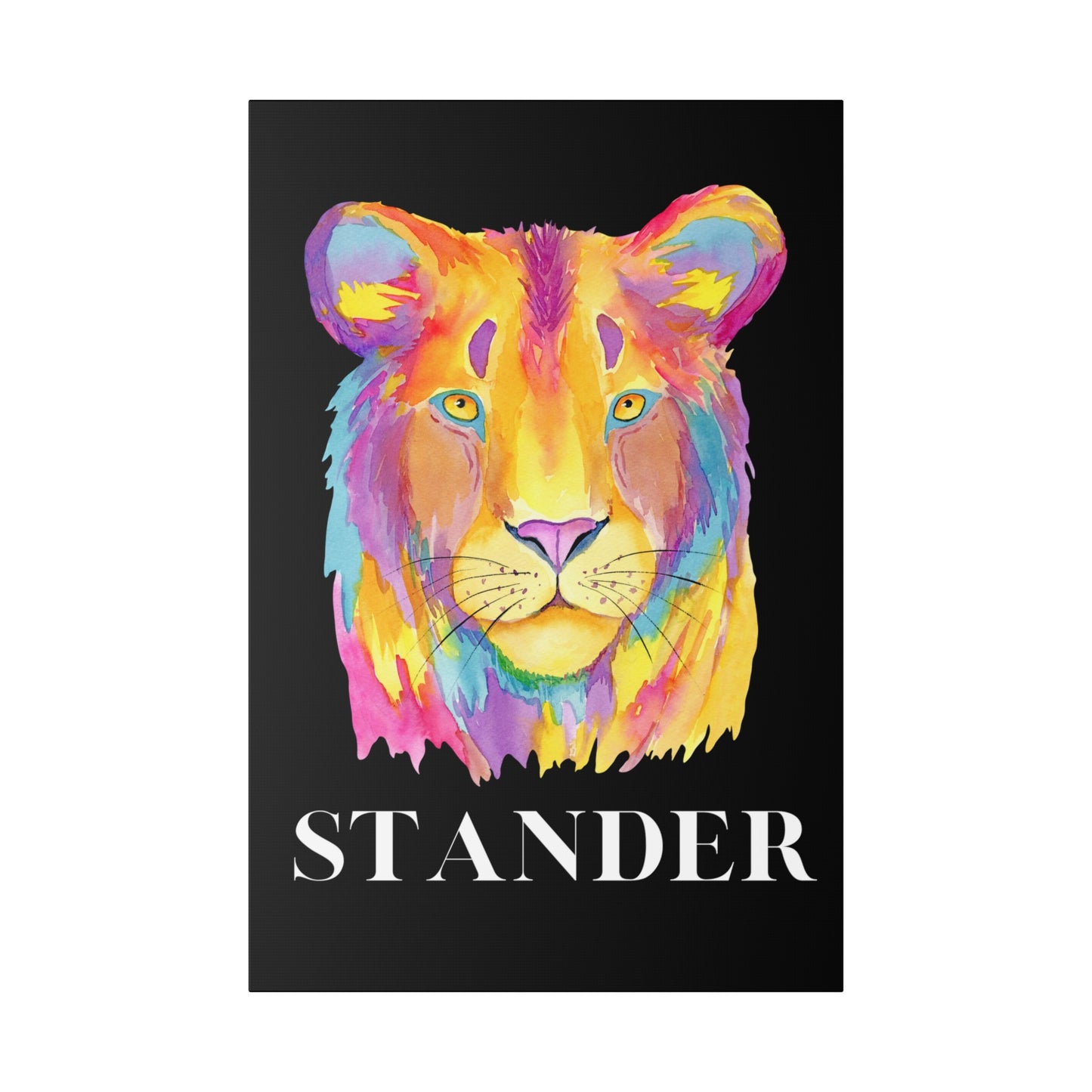 "Lion Stander" Polyester Canvas