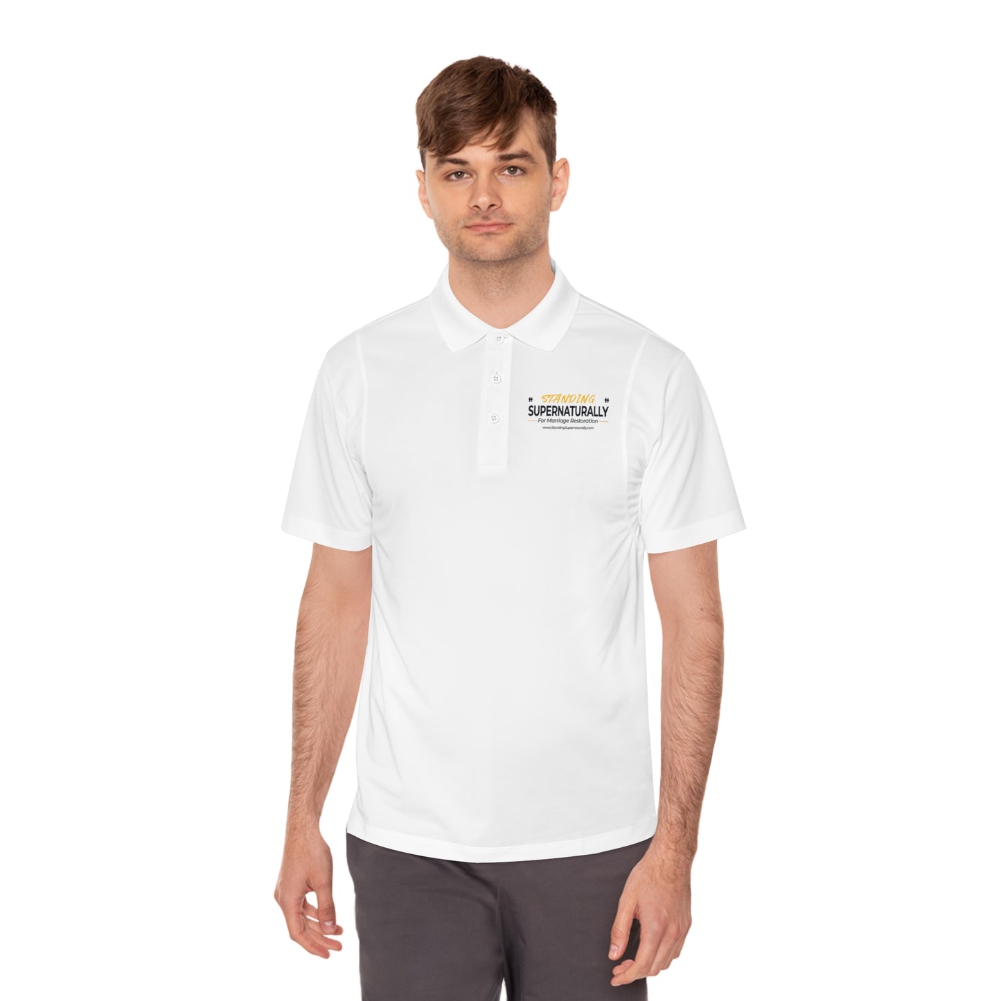Standing Supernaturally Polo Shirt - White