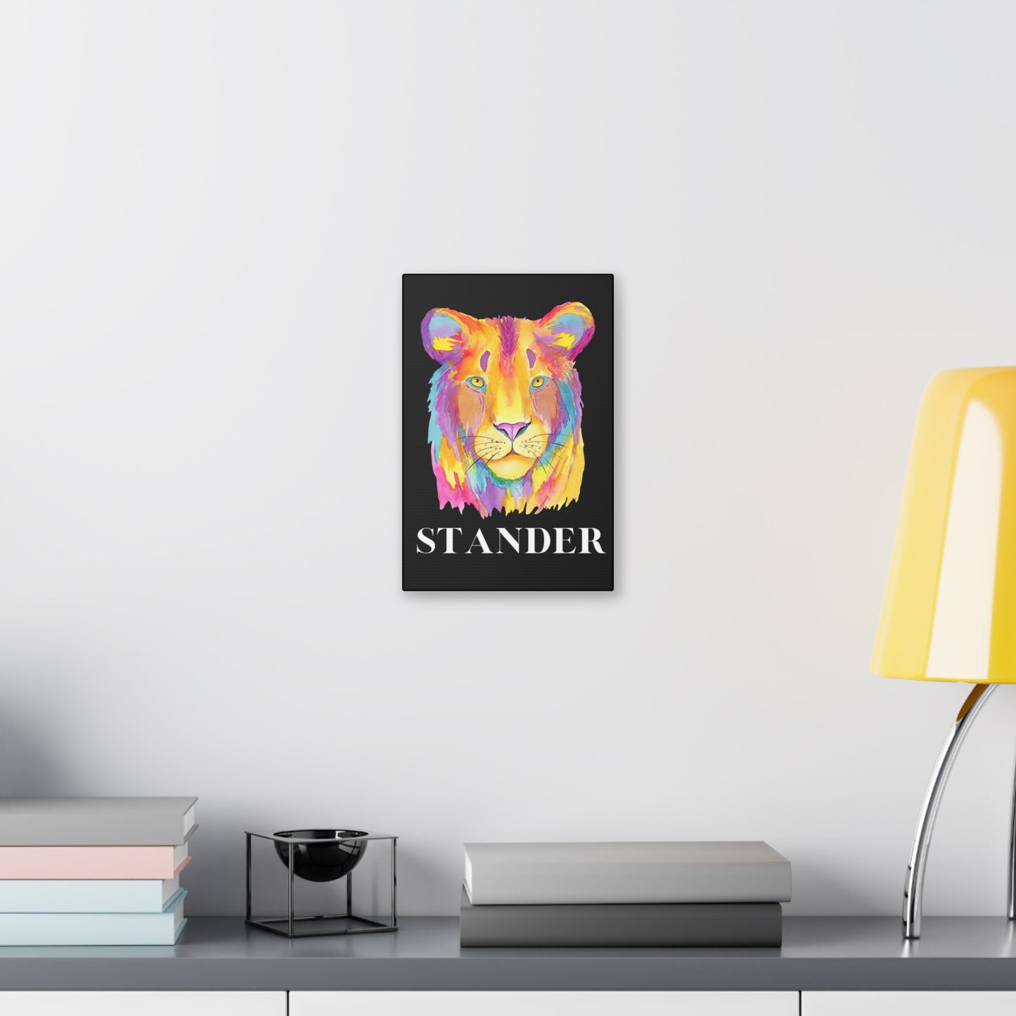 "Lion Stander" Polyester Canvas