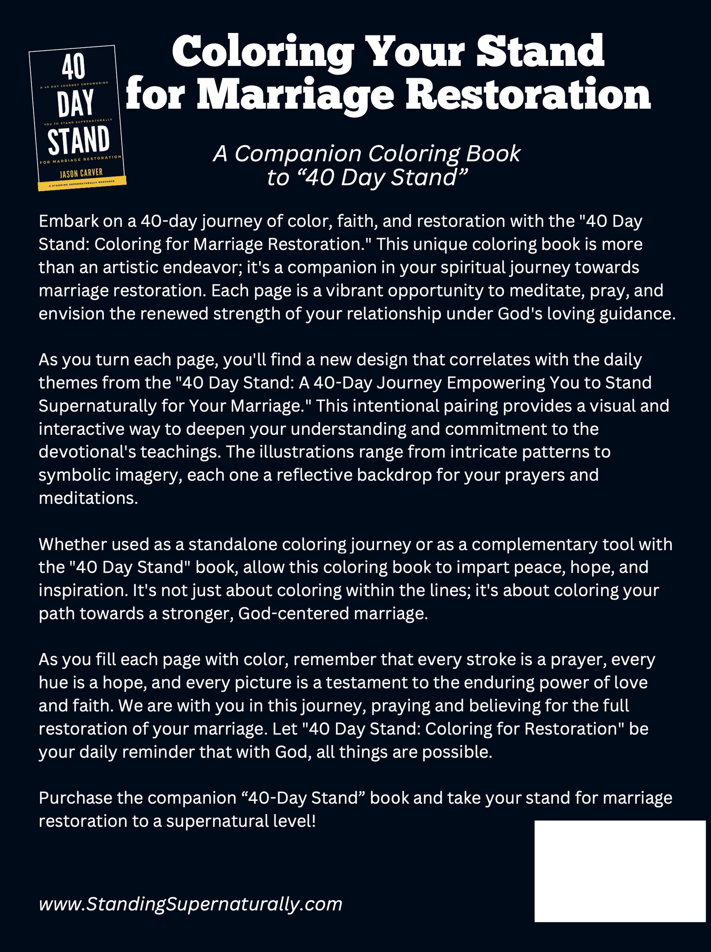 Coloring Your Stand For Marriage Restoration- Coloring Book