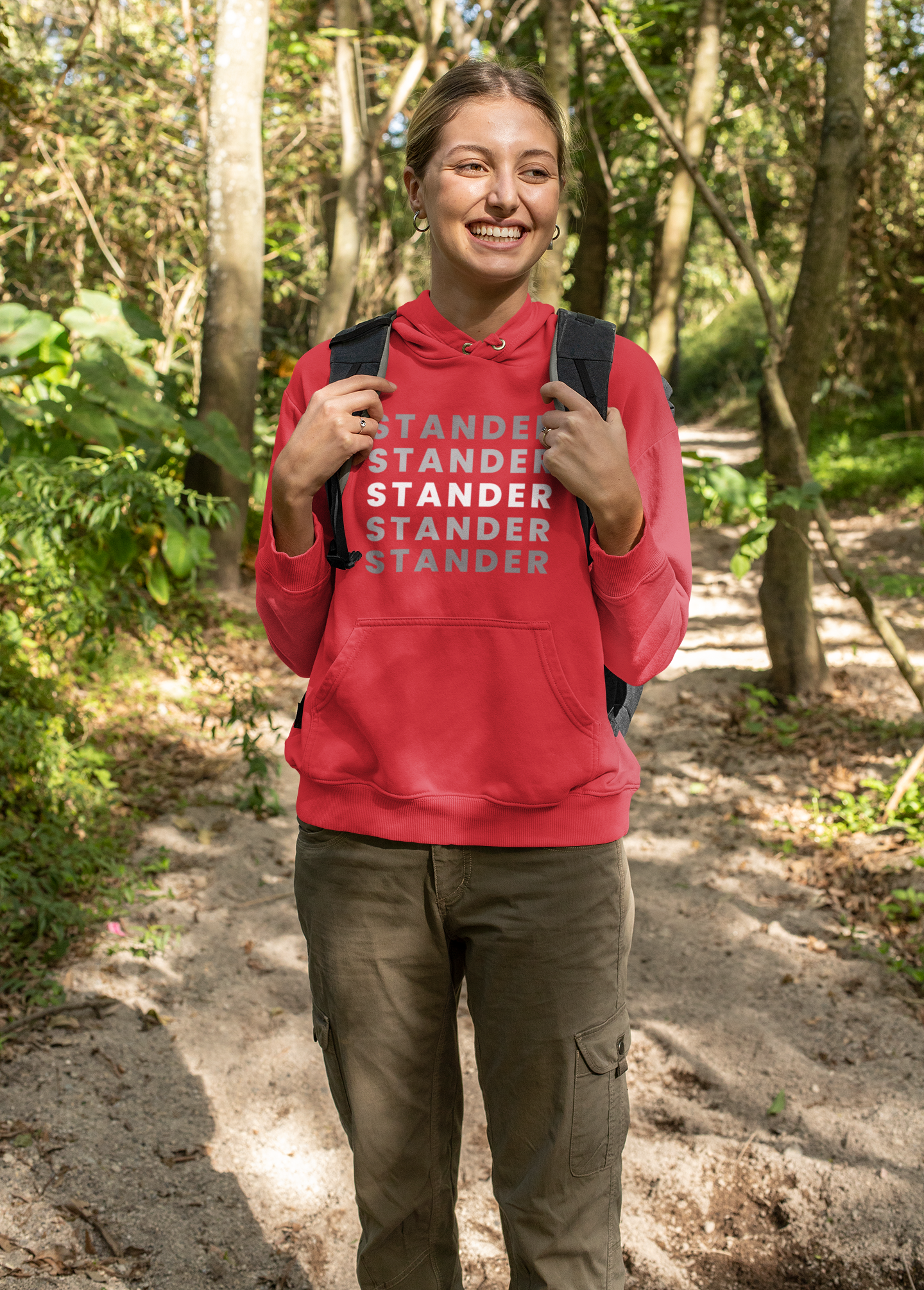 "Stander" - Hooded Sweatshirt t (Light Blue, Black, & Red Available)