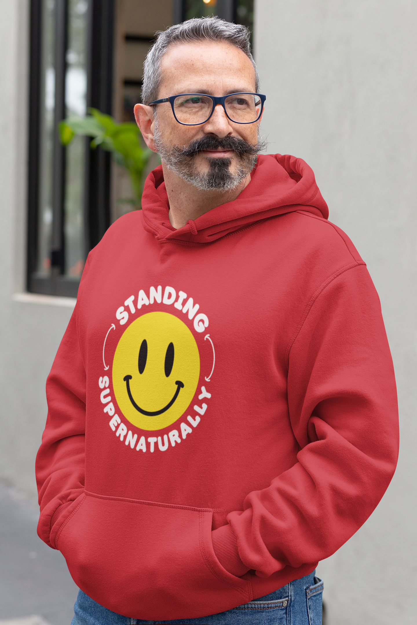"Smile" - Hoodie (Light Blue, Black & Red Available)