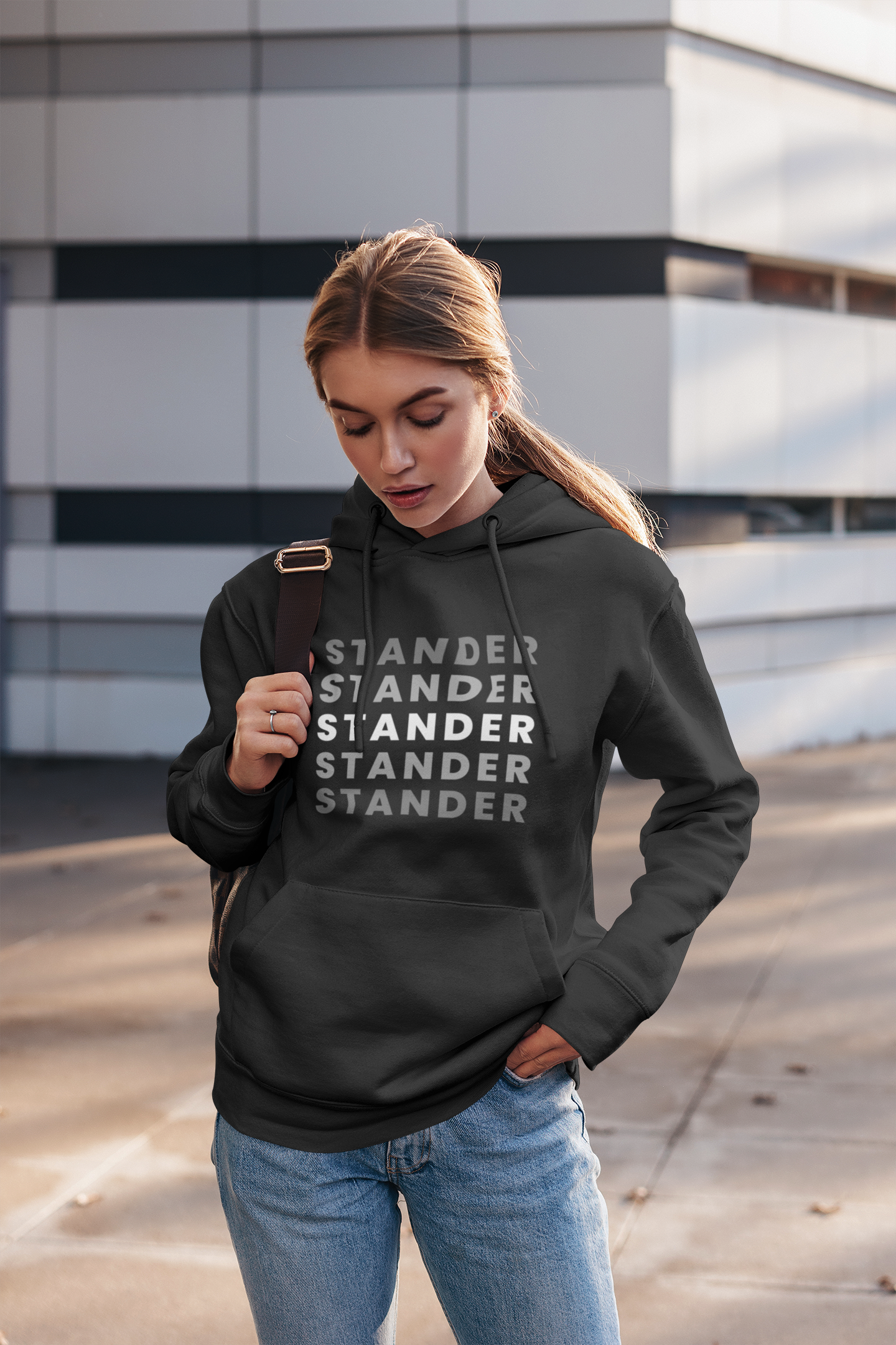"Stander" - Hooded Sweatshirt t (Light Blue, Black, & Red Available)