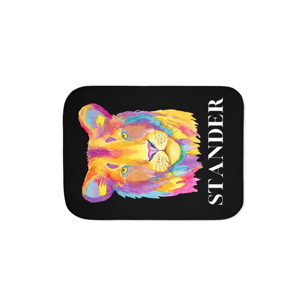 "Lion Stander" Sherpa Blanket, (3 Sizes Available)
