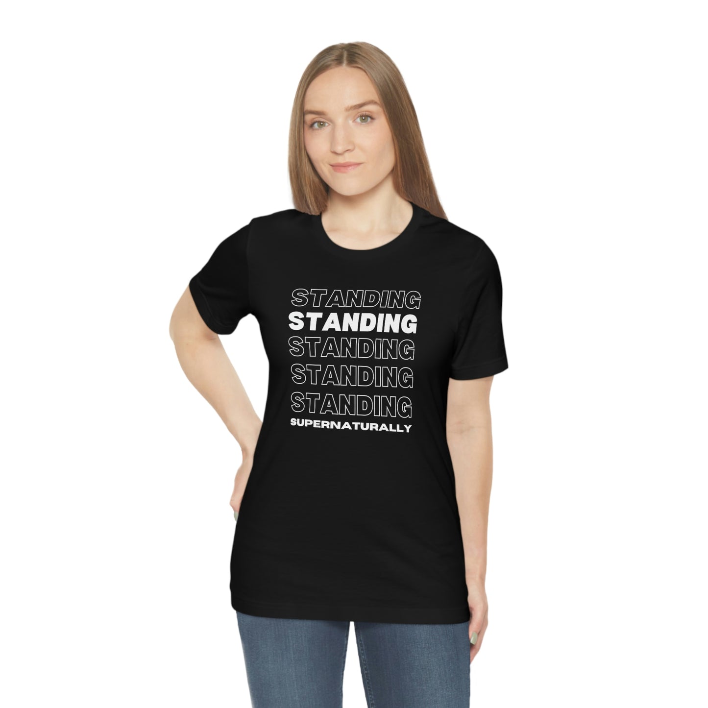 "Standing Repeat" T-Shirt (Black & Heather Red Available)