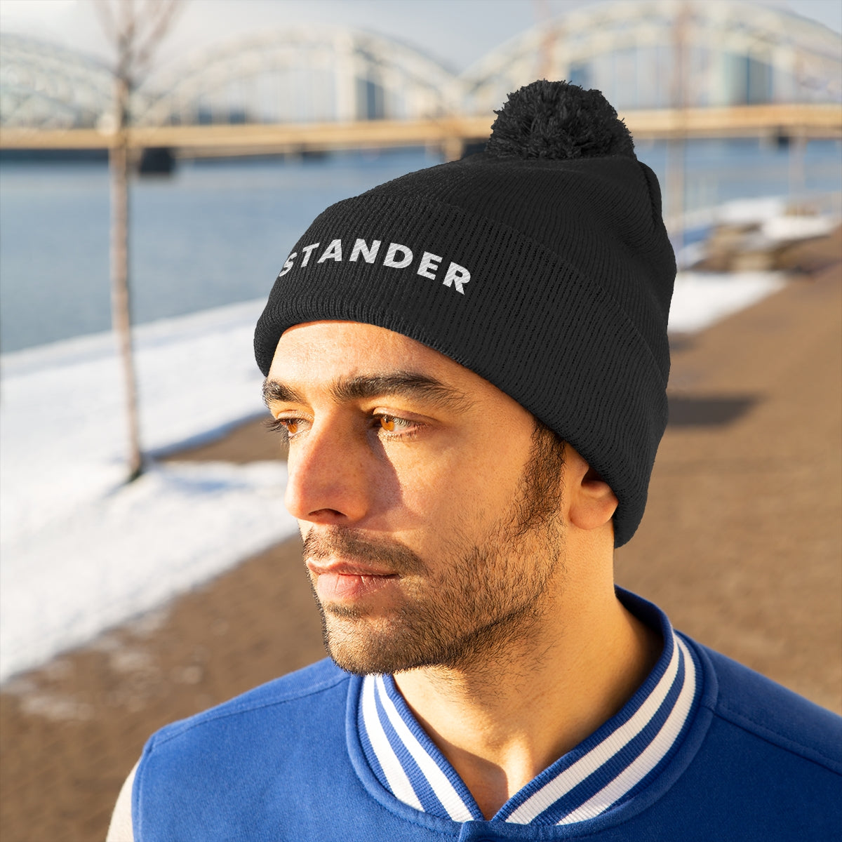 "Stander" Pom Pom Beanie (Pink, Black, & Black/Graphite Available)