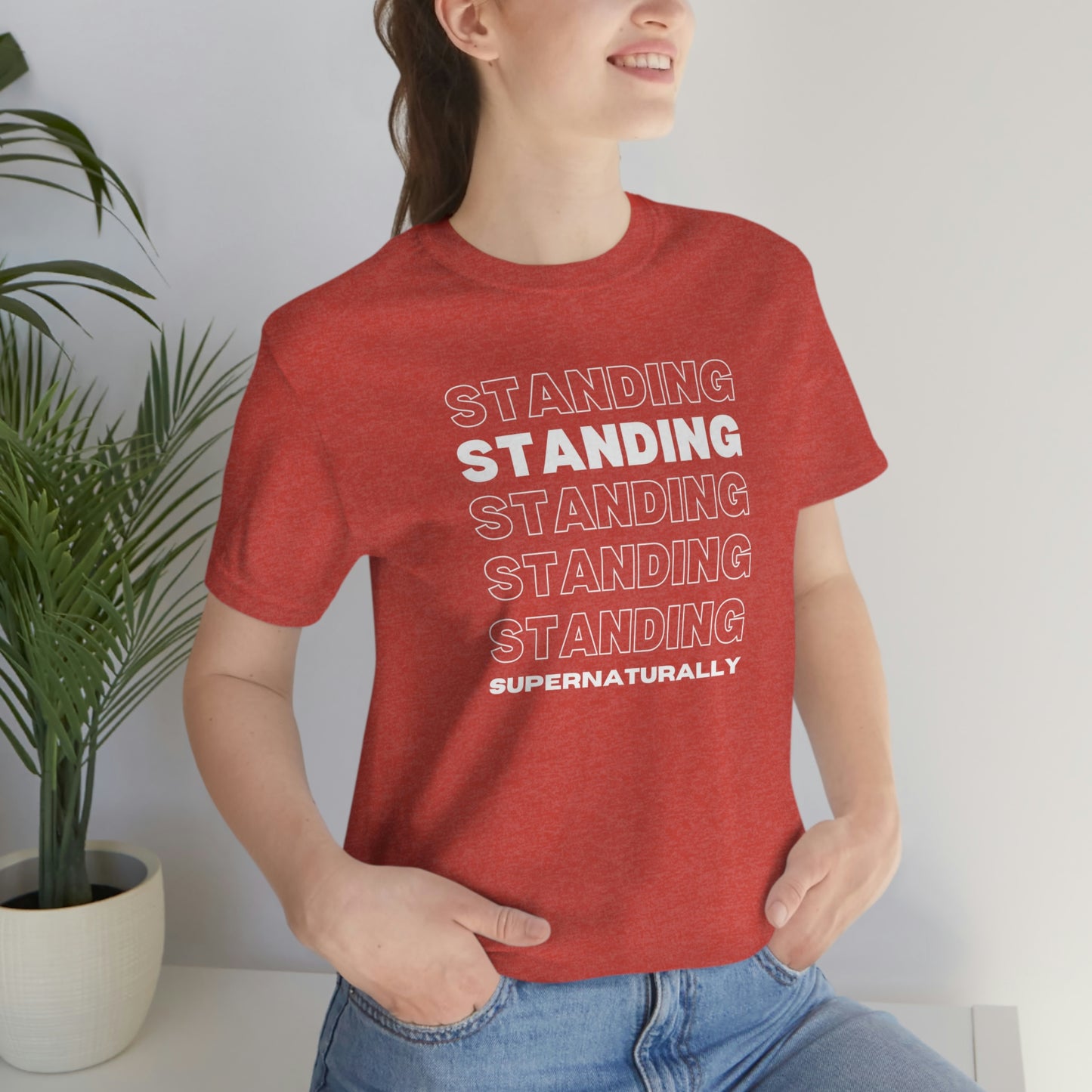 "Standing Repeat" T-Shirt (Black & Heather Red Available)