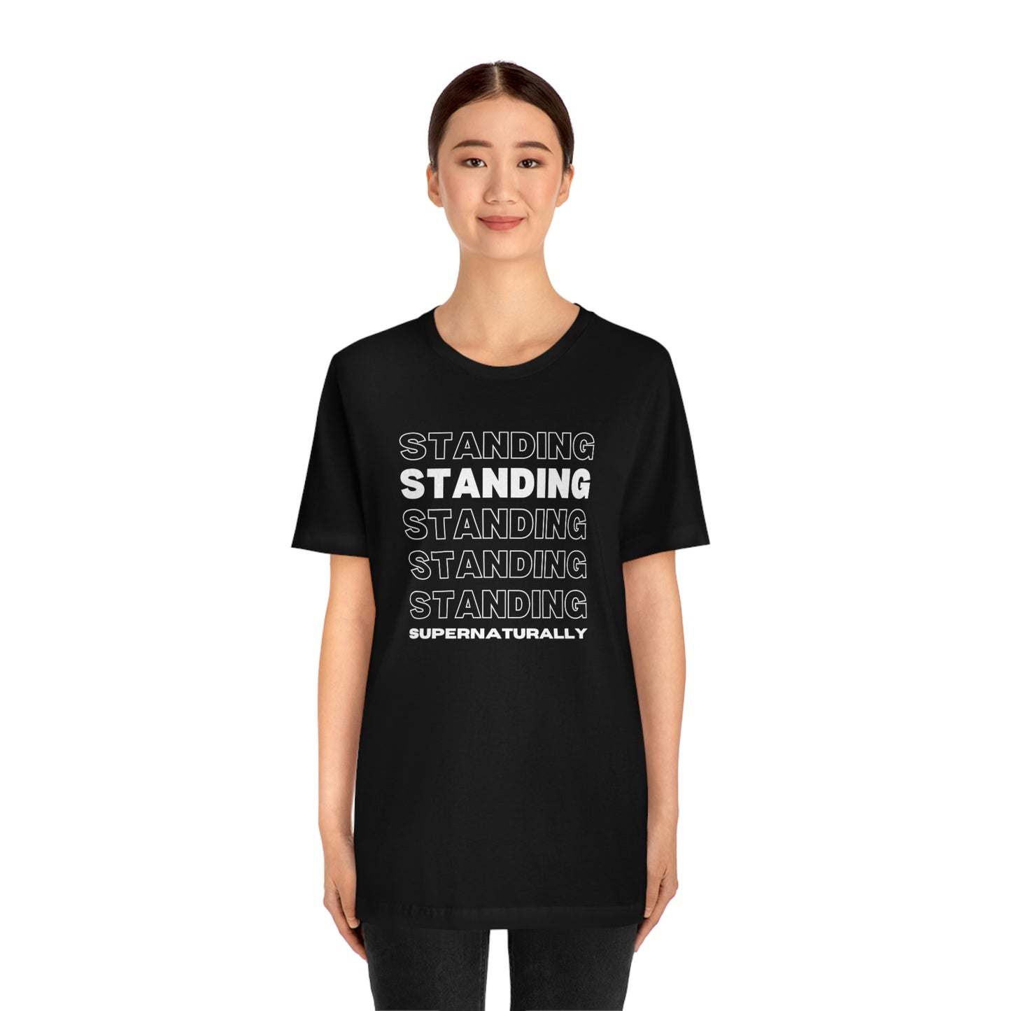 "Standing Repeat" T-Shirt (Black & Heather Red Available)