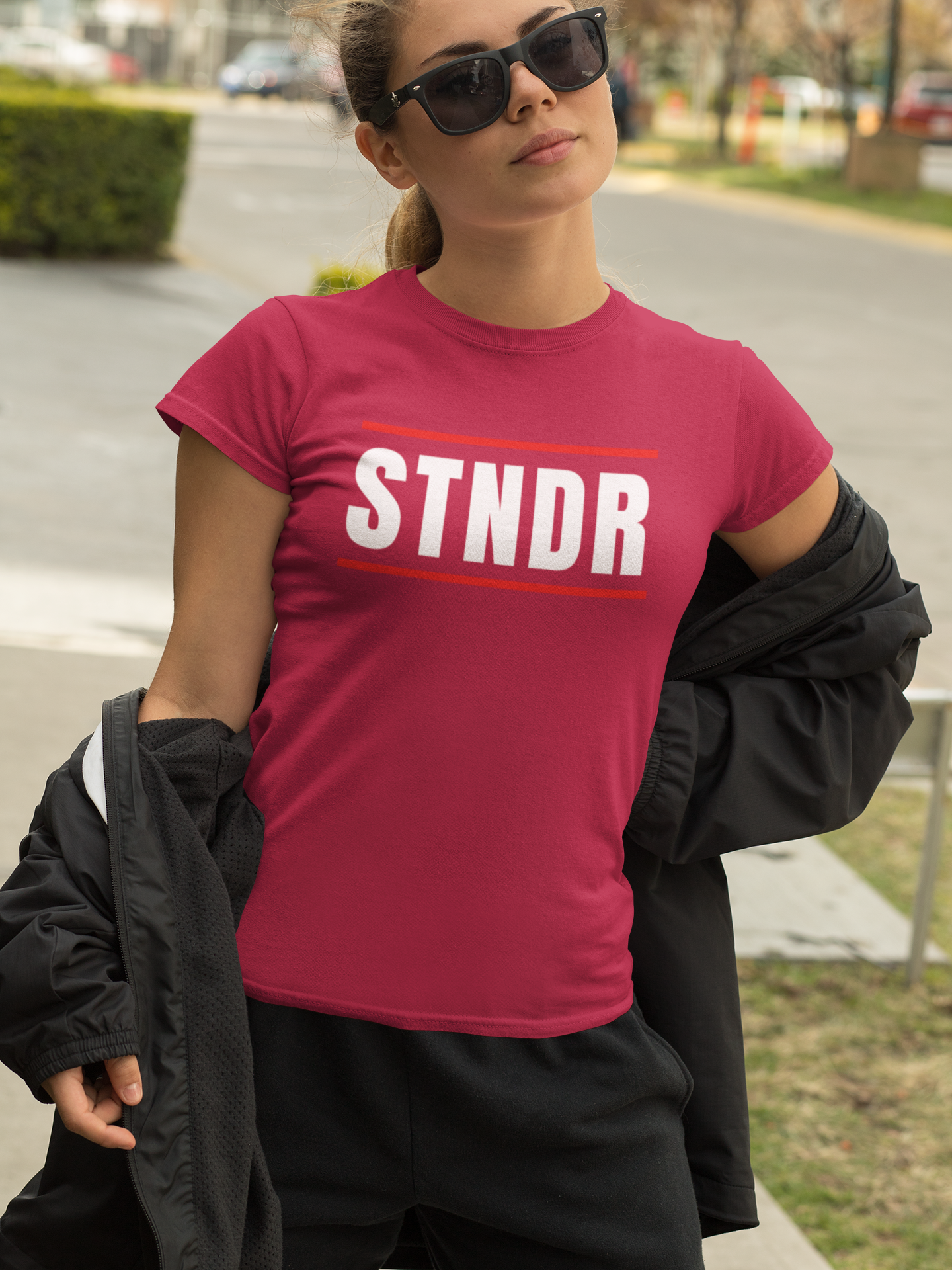 "STNDR" T-Shirt (White, Soft Cream, Olive & Heather Red Available)