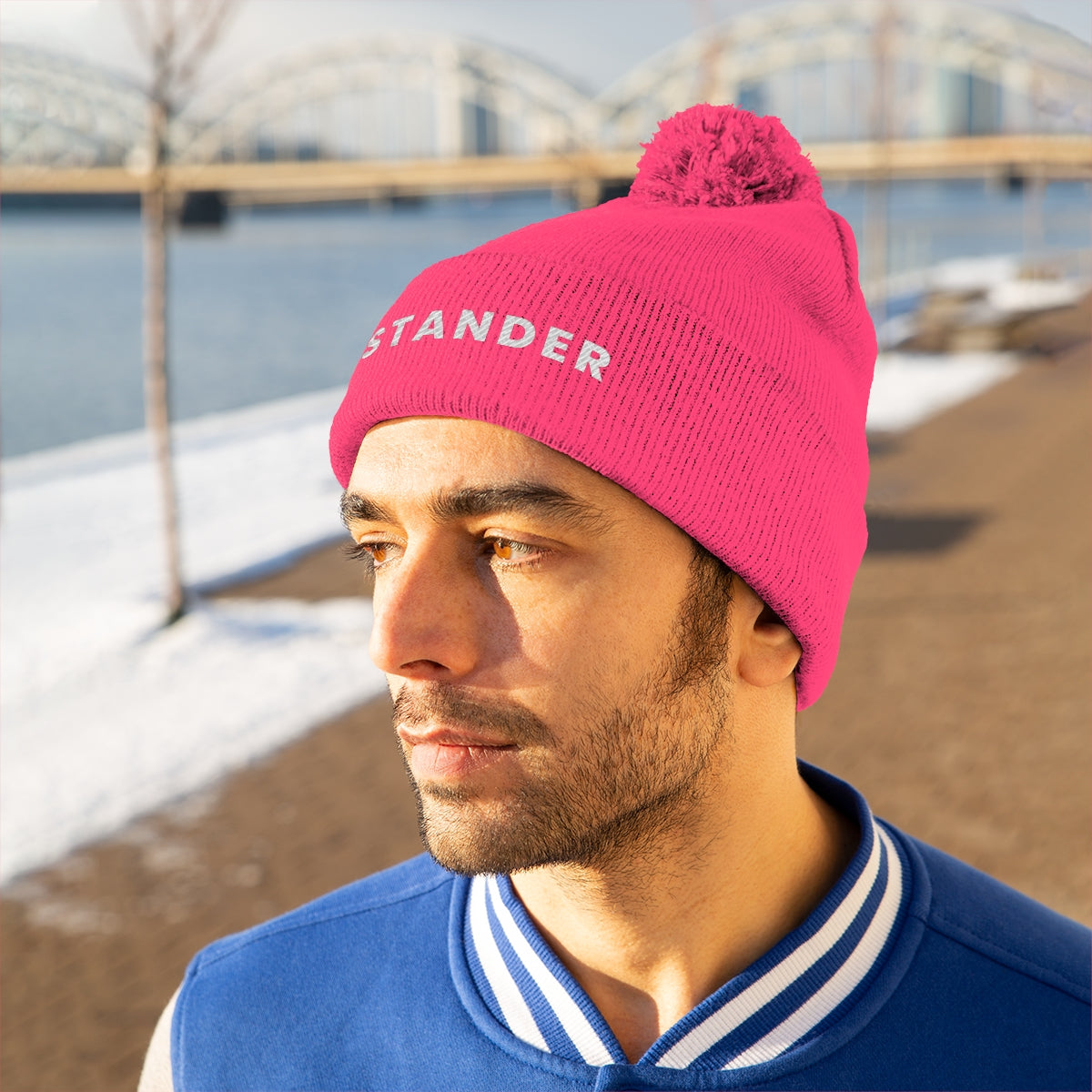 "Stander" Pom Pom Beanie (Pink, Black, & Black/Graphite Available)