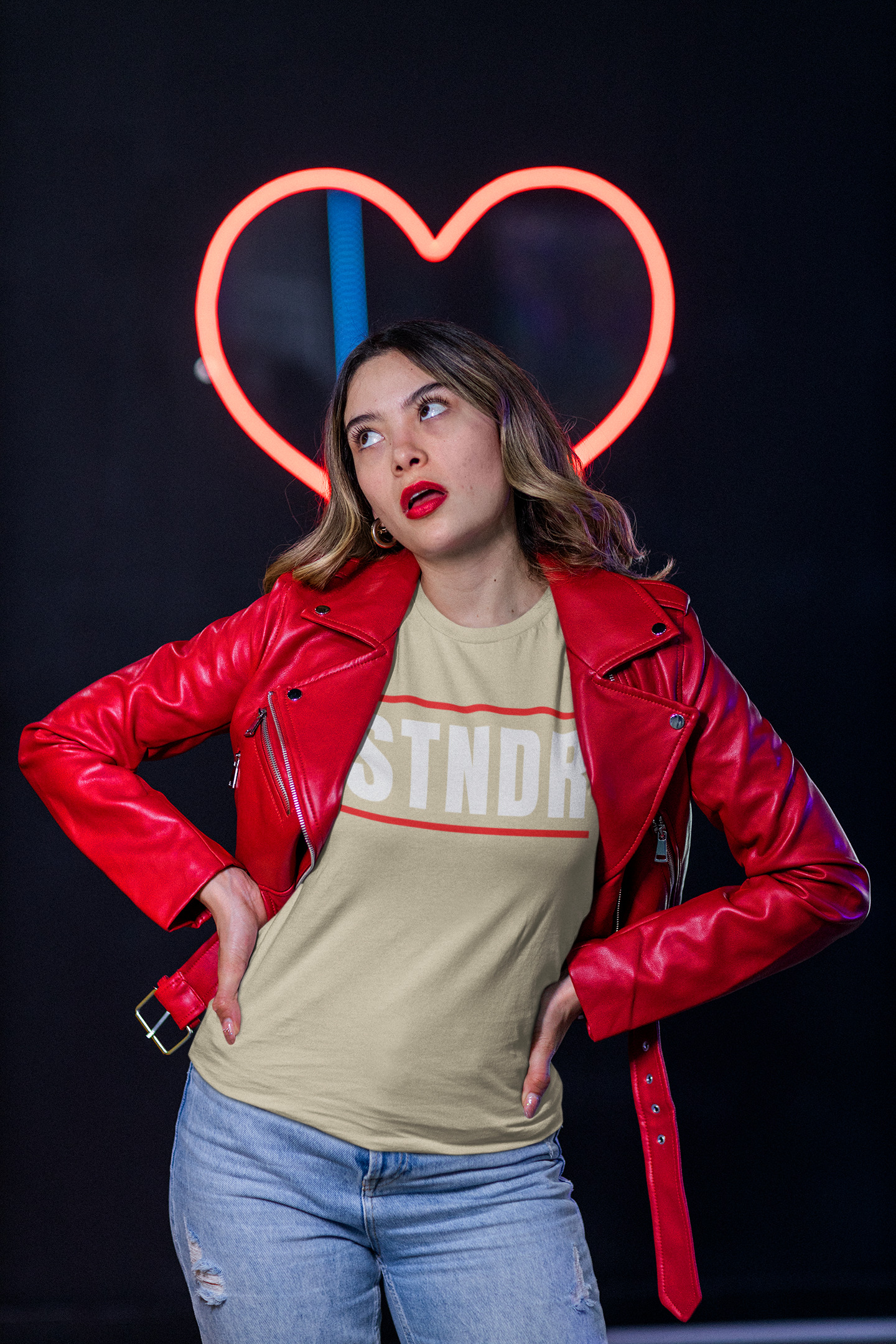 "STNDR" T-Shirt (White, Soft Cream, Olive & Heather Red Available)