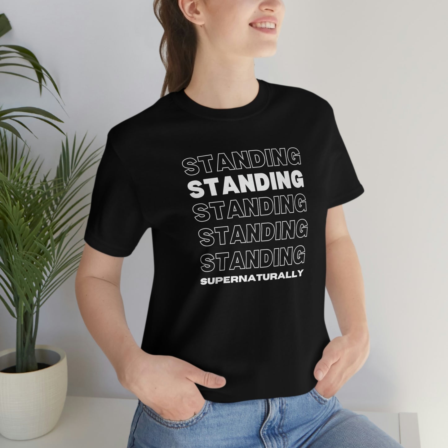 "Standing Repeat" T-Shirt (Black & Heather Red Available)