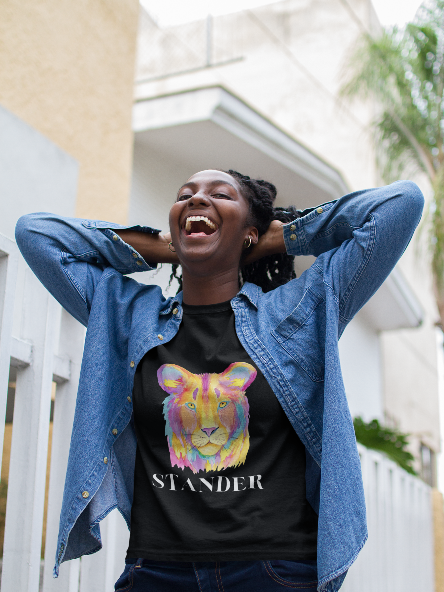 "Lion Stander" T-Shirt (Yellow, Black, & Pink Available)