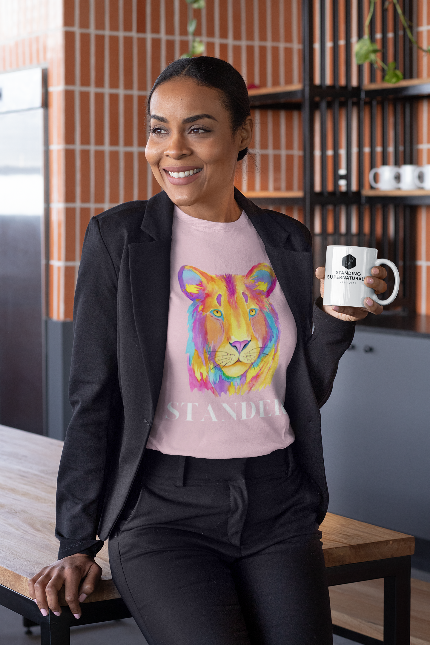 "Lion Stander" T-Shirt (Yellow, Black, & Pink Available)
