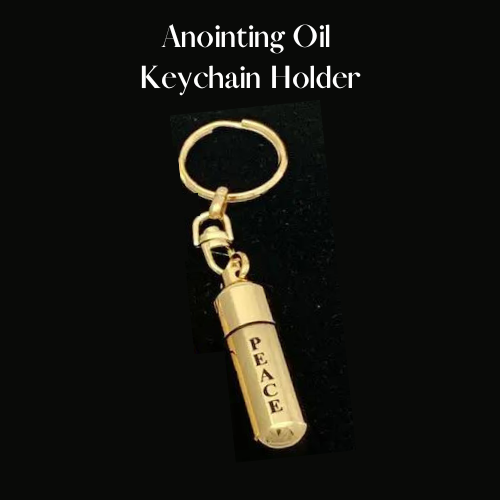 "Peace" Anointing Oil Holder Keychain