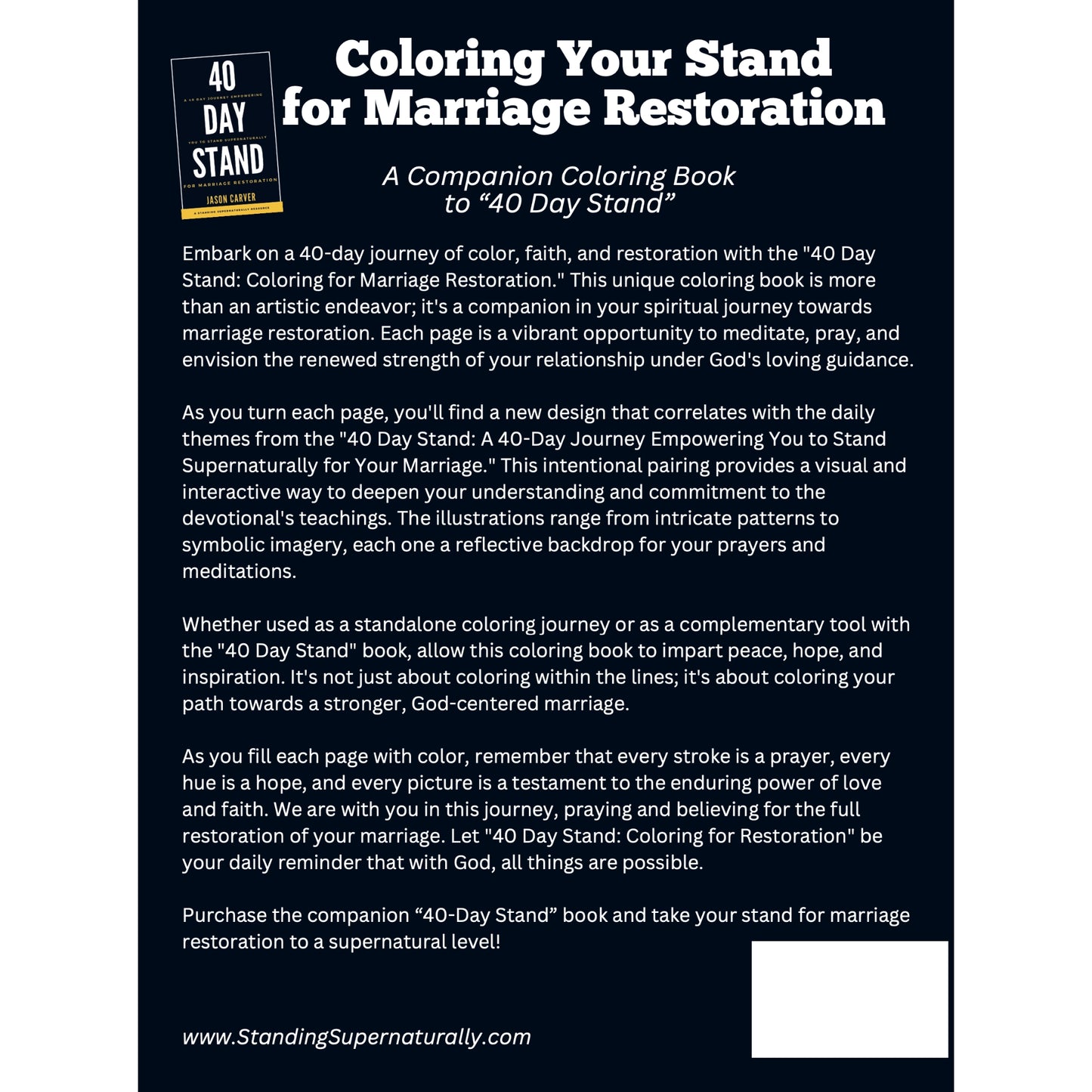 Coloring Your Stand For Marriage Restoration- Coloring Book