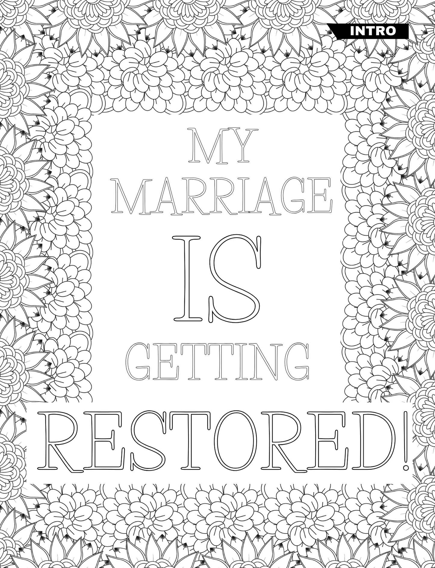 Coloring Your Stand For Marriage Restoration- Coloring Book