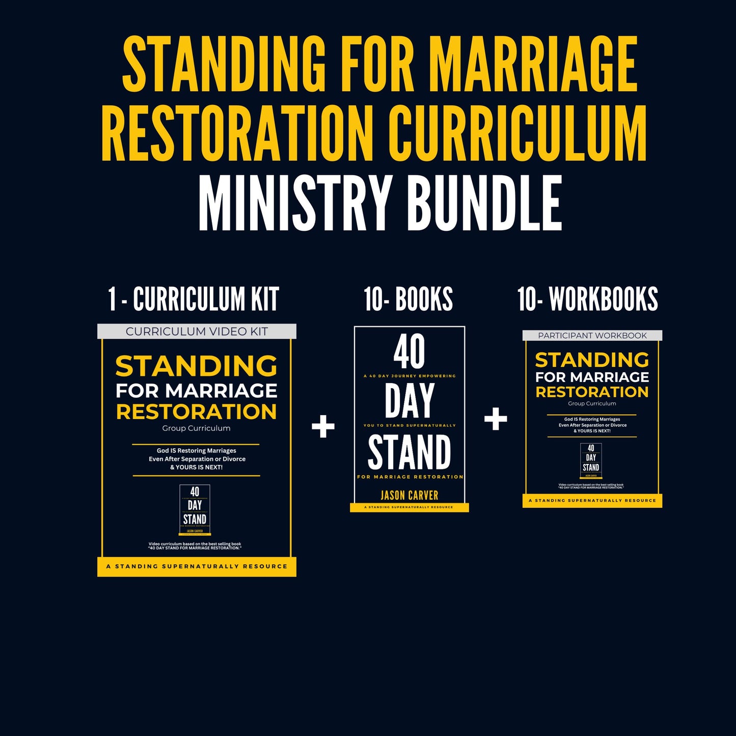 Standing For Marriage Restoration Group Curriculum - Ministry Bundle (Curriculum Kit + 10 Participant Packs)