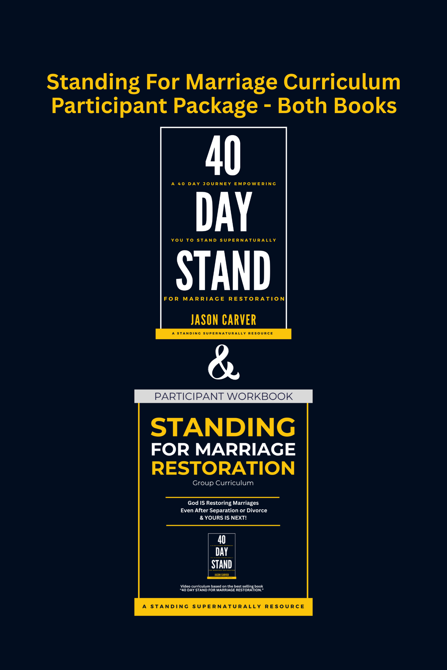 Standing For Marriage Participant Package - Both Books