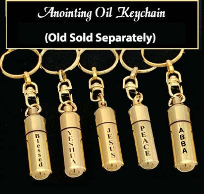 "Blessed" Anointing Oil Holder Keychain