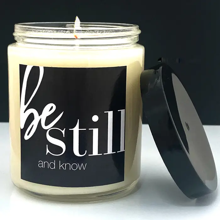 "Be Still" Ocean Breeze 8oz Glass Candle