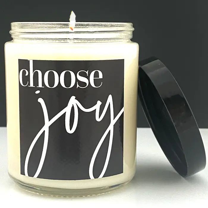 "Choose Joy" Coconut Lime 8oz Glass Candle