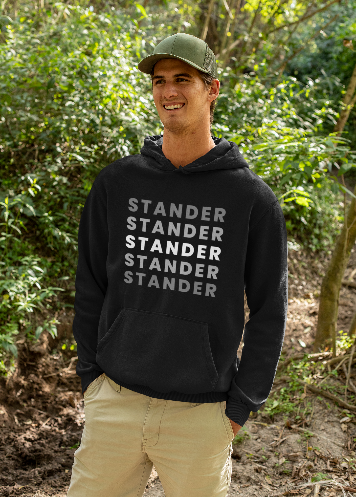 "Stander" - Hooded Sweatshirt t (Light Blue, Black, & Red Available)