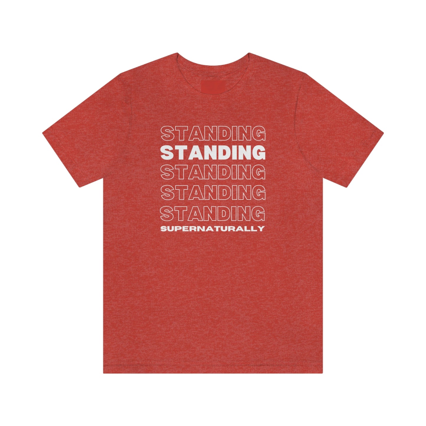"Standing Repeat" T-Shirt (Black & Heather Red Available)