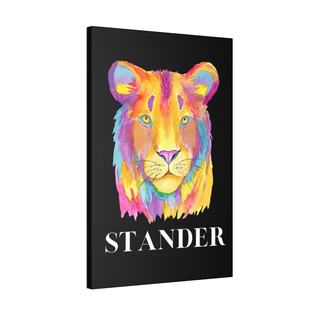 "Lion Stander" Polyester Canvas