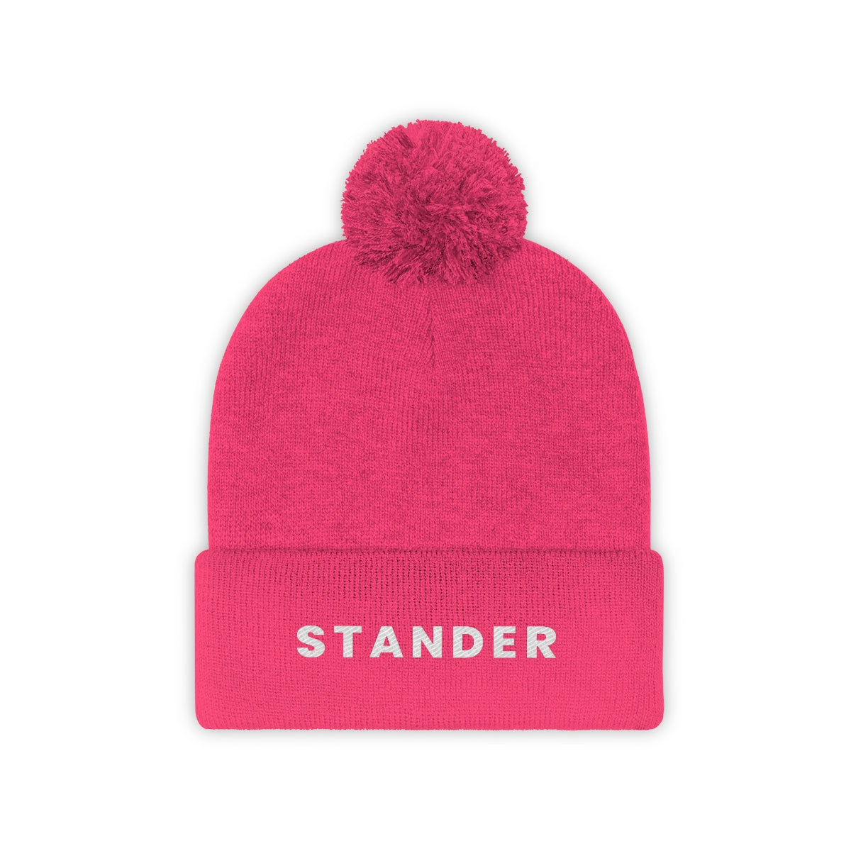 "Stander" Pom Pom Beanie (Pink, Black, & Black/Graphite Available)
