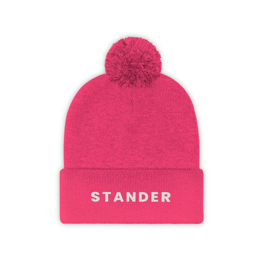 "Stander" Pom Pom Beanie (Pink, Black, & Black/Graphite Available)