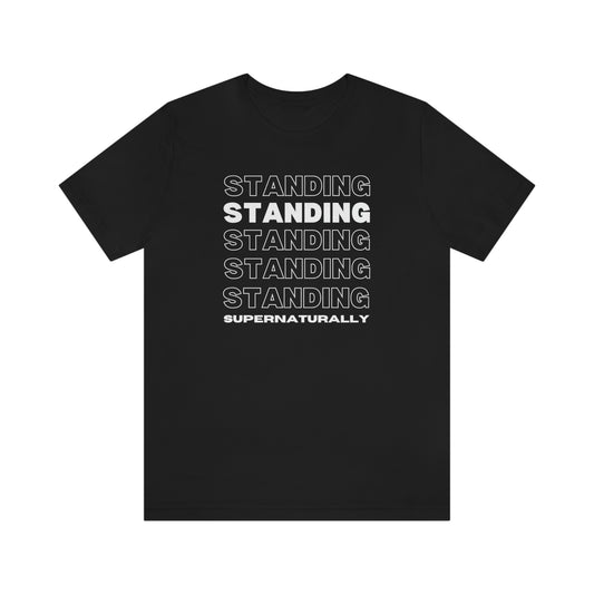 "Standing Repeat" T-Shirt (Black & Heather Red Available)
