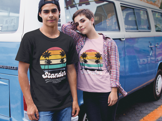 "Groovy Stander" T-Shirt (Aqua, Black & Pink Available)
